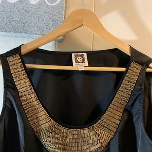 Anne Klein Tops - Anne Klein brass bead embellished tank Anne Klein Tops - Anne Klein brass bead embellished tank